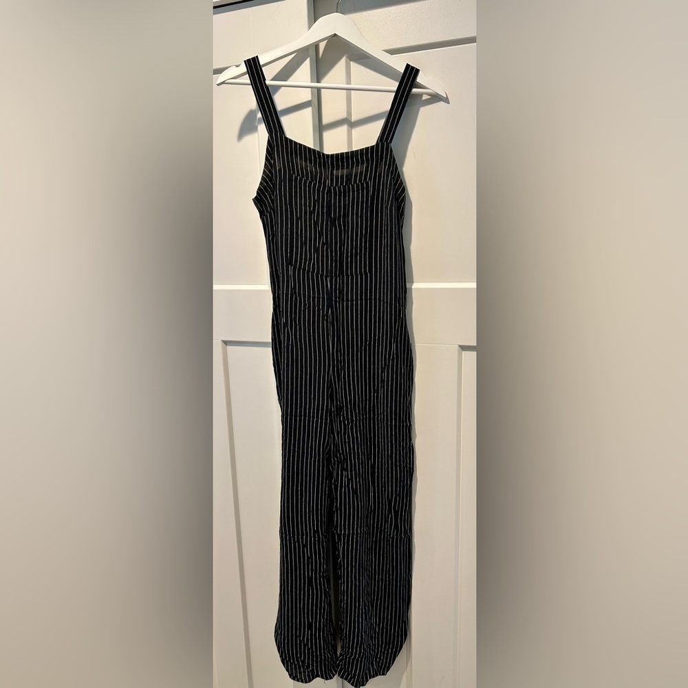 Gypsies & Moondust Black & White Striped Jumpsuit, Sz S